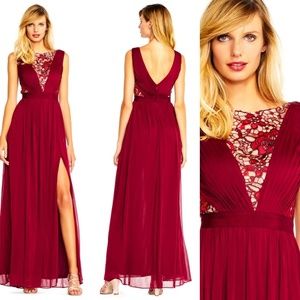 Long red dress